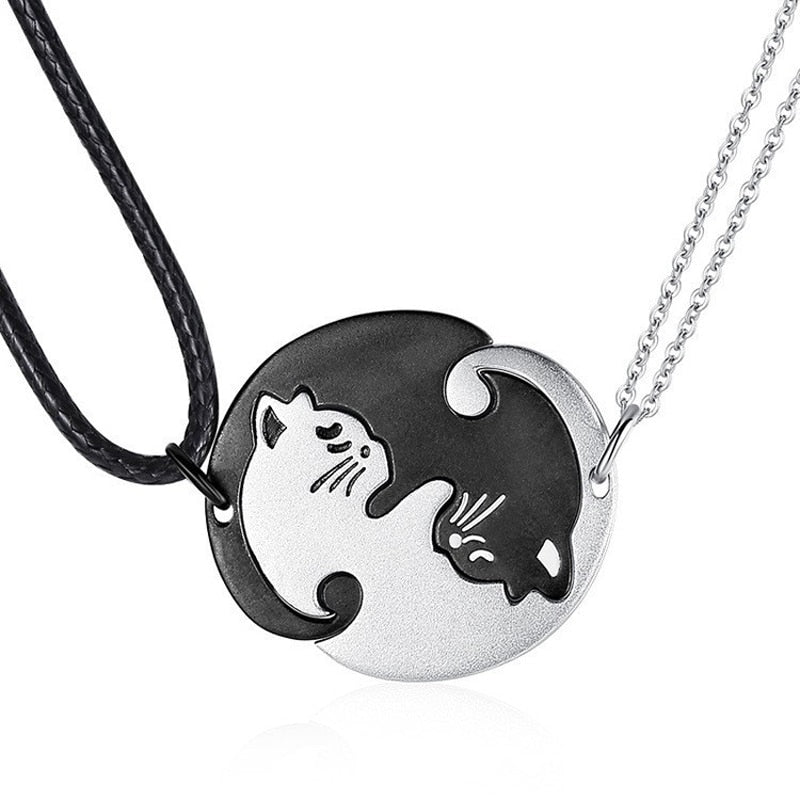 Magnetic Couple Necklace -  Two Souls One Heart Pendant Necklaces for Couple