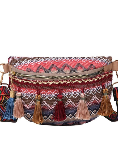 Load image into Gallery viewer, Folk Style Waist Bag
