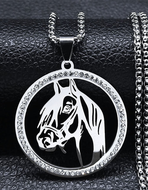 Load image into Gallery viewer, Stainless Steel Horse Head Unisex Pendant, Necklace, Ring, Key Chain
