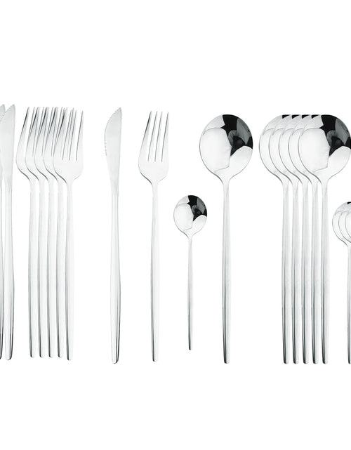 Load image into Gallery viewer, 24pcs Stainless Steel Cutlery Set
