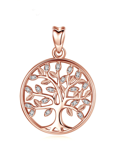 Load image into Gallery viewer, Jewelry Gifts Tree of Life Necklace Sterling Silver Best Wishes to Friend Pendant Jewelry Gifts for Women Men Friends
