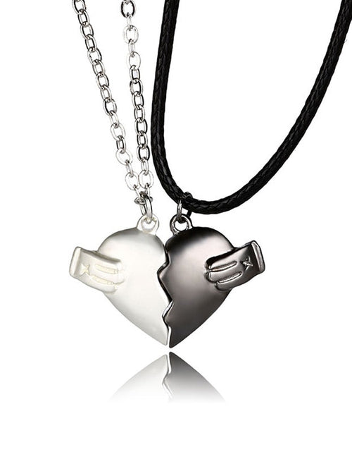 Load image into Gallery viewer, Magnetic Couple Necklace -  Two Souls One Heart Pendant Necklaces for Couple
