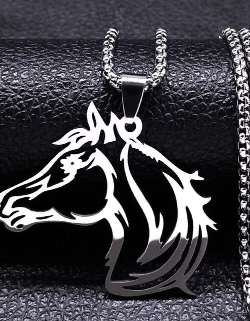 Load image into Gallery viewer, Stainless Steel Horse Head Unisex Pendant, Necklace, Ring, Key Chain
