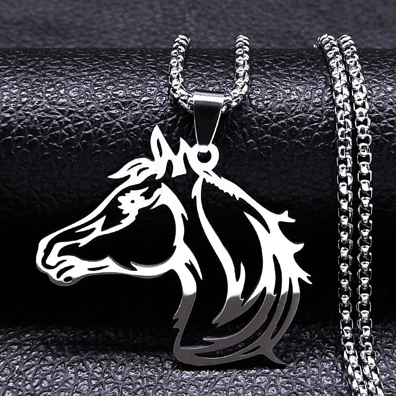 Stainless Steel Horse Head Unisex Pendant, Necklace, Ring, Key Chain