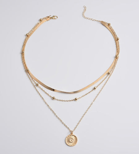 925 Sterling Silver Three-Layer Round Necklace Simple Snake Chain Charm Ball Chain Party Gift For Women&#39;s Exquisite Jewelry