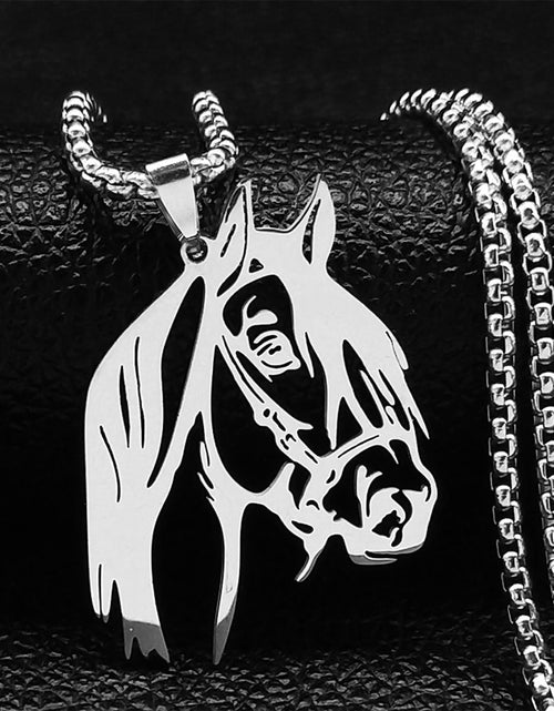 Load image into Gallery viewer, Stainless Steel Horse Head Unisex Pendant, Necklace, Ring, Key Chain
