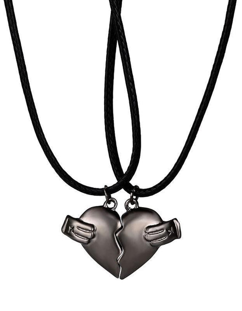 Load image into Gallery viewer, Magnetic Couple Necklace -  Two Souls One Heart Pendant Necklaces for Couple
