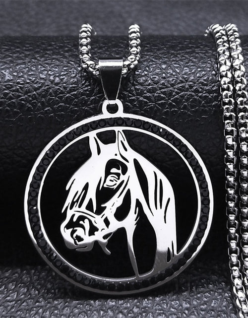 Load image into Gallery viewer, Stainless Steel Horse Head Unisex Pendant, Necklace, Ring, Key Chain
