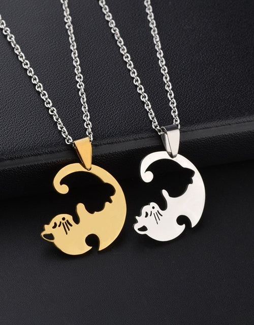 Load image into Gallery viewer, Magnetic Couple Necklace -  Two Souls One Heart Pendant Necklaces for Couple
