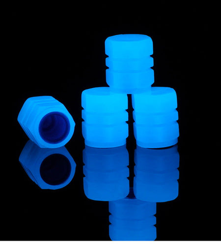 4Pcs Glowing Car Tire Valve Caps