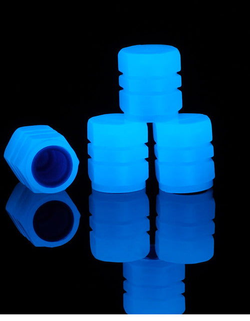 Load image into Gallery viewer, 4Pcs Glowing Car Tire Valve Caps
