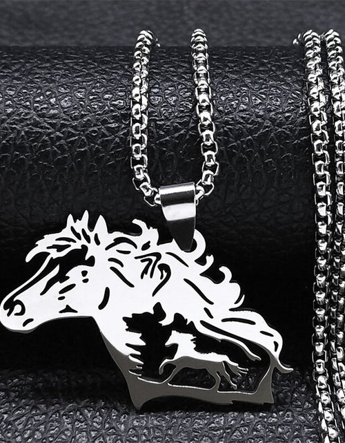 Load image into Gallery viewer, Stainless Steel Horse Head Unisex Pendant, Necklace, Ring, Key Chain
