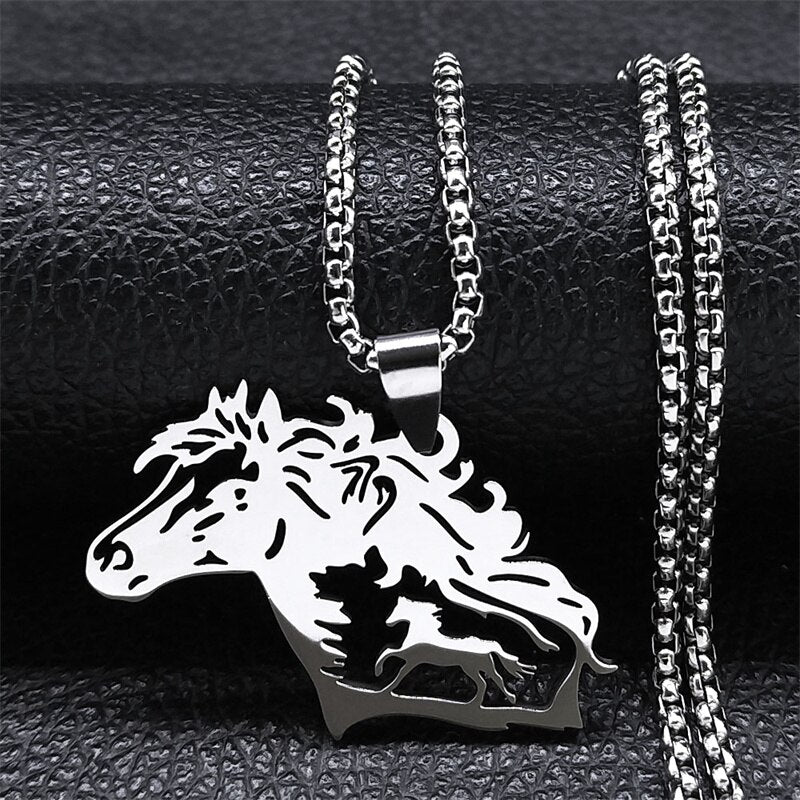 Stainless Steel Horse Head Unisex Pendant, Necklace, Ring, Key Chain