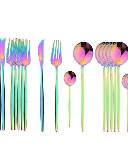 Load image into Gallery viewer, 24pcs Stainless Steel Cutlery Set
