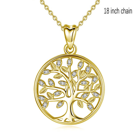 Jewelry Gifts Tree of Life Necklace Sterling Silver Best Wishes to Friend Pendant Jewelry Gifts for Women Men Friends