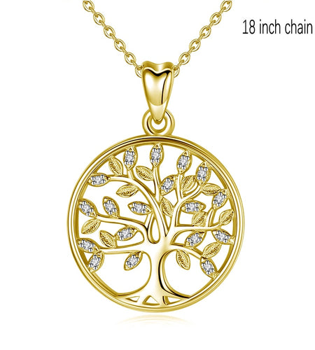Jewelry Gifts Tree of Life Necklace Sterling Silver Best Wishes to Friend Pendant Jewelry Gifts for Women Men Friends