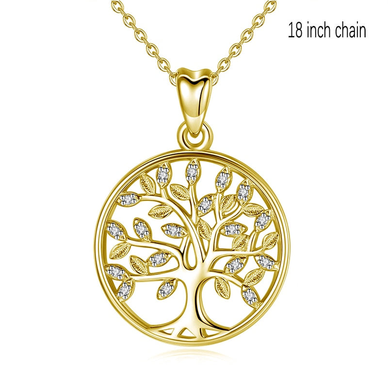 Jewelry Gifts Tree of Life Necklace Sterling Silver Best Wishes to Friend Pendant Jewelry Gifts for Women Men Friends