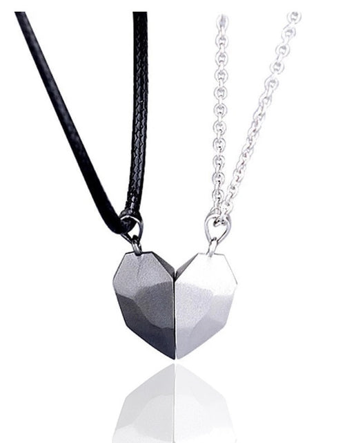 Load image into Gallery viewer, Magnetic Couple Necklace -  Two Souls One Heart Pendant Necklaces for Couple
