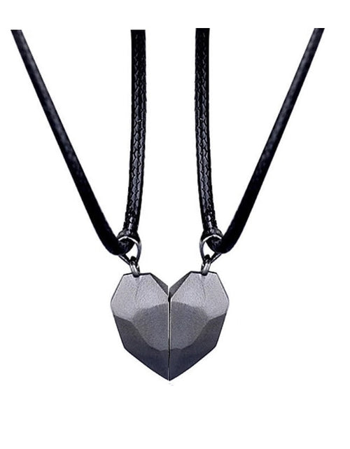 Load image into Gallery viewer, Magnetic Couple Necklace -  Two Souls One Heart Pendant Necklaces for Couple
