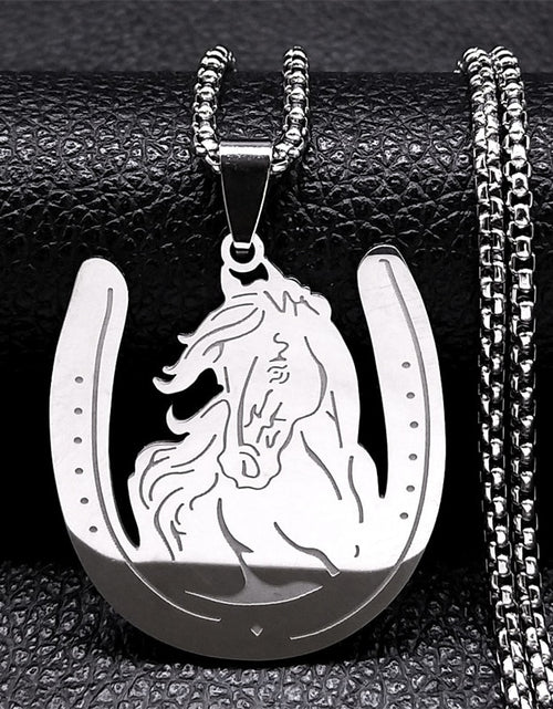 Load image into Gallery viewer, Stainless Steel Horse Head Unisex Pendant, Necklace, Ring, Key Chain
