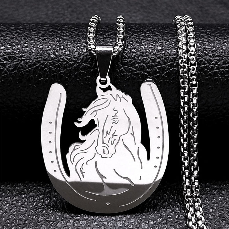 Stainless Steel Horse Head Unisex Pendant, Necklace, Ring, Key Chain