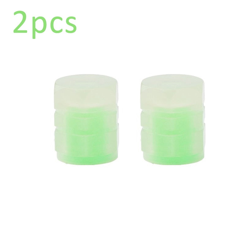 4Pcs Glowing Car Tire Valve Caps