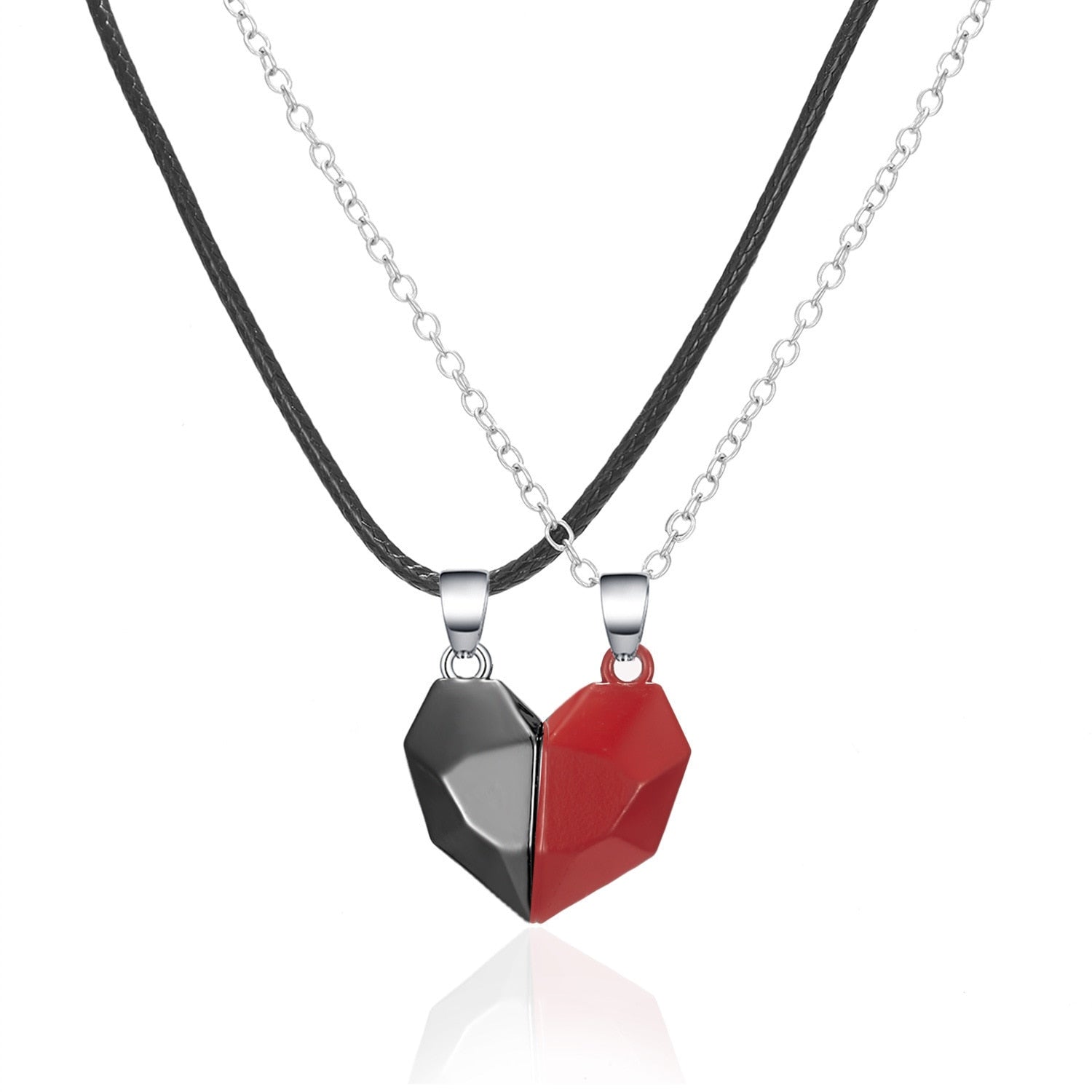 Magnetic Couple Necklace -  Two Souls One Heart Pendant Necklaces for Couple