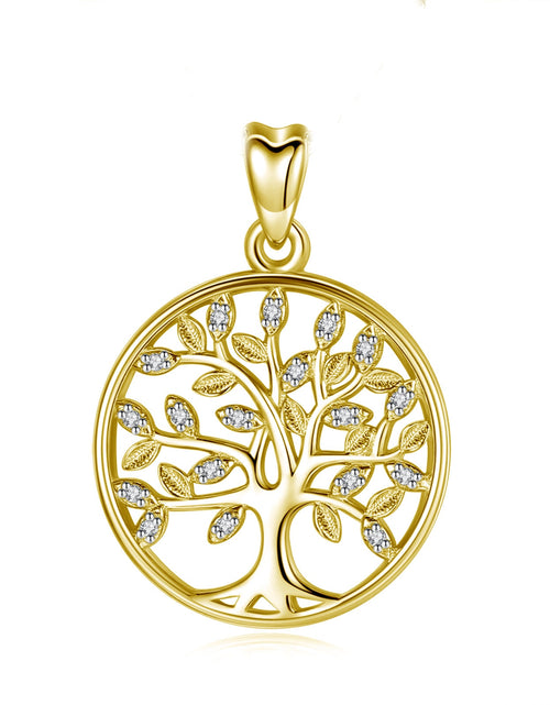 Load image into Gallery viewer, Jewelry Gifts Tree of Life Necklace Sterling Silver Best Wishes to Friend Pendant Jewelry Gifts for Women Men Friends
