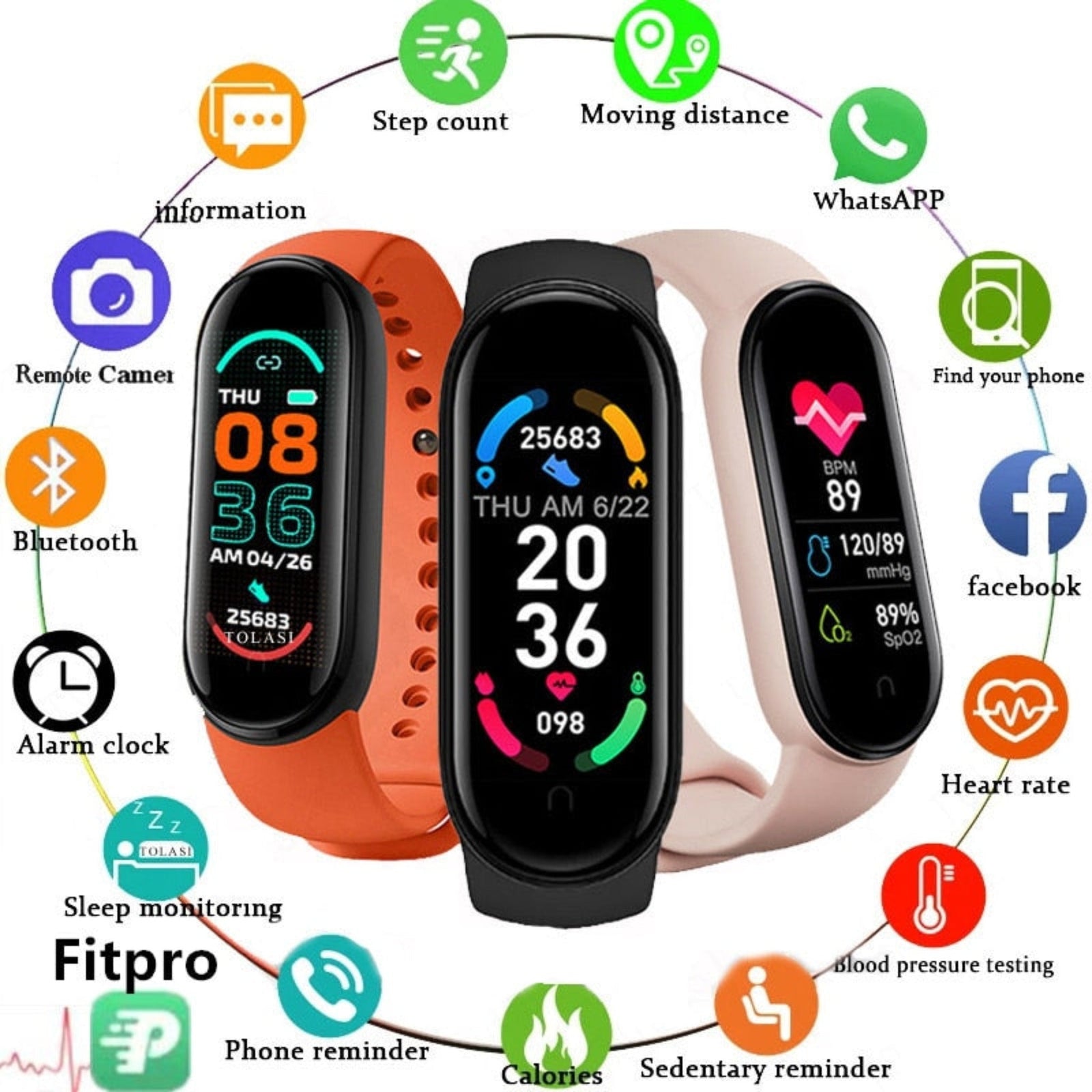 Fitness Tracker Smart Bracelet