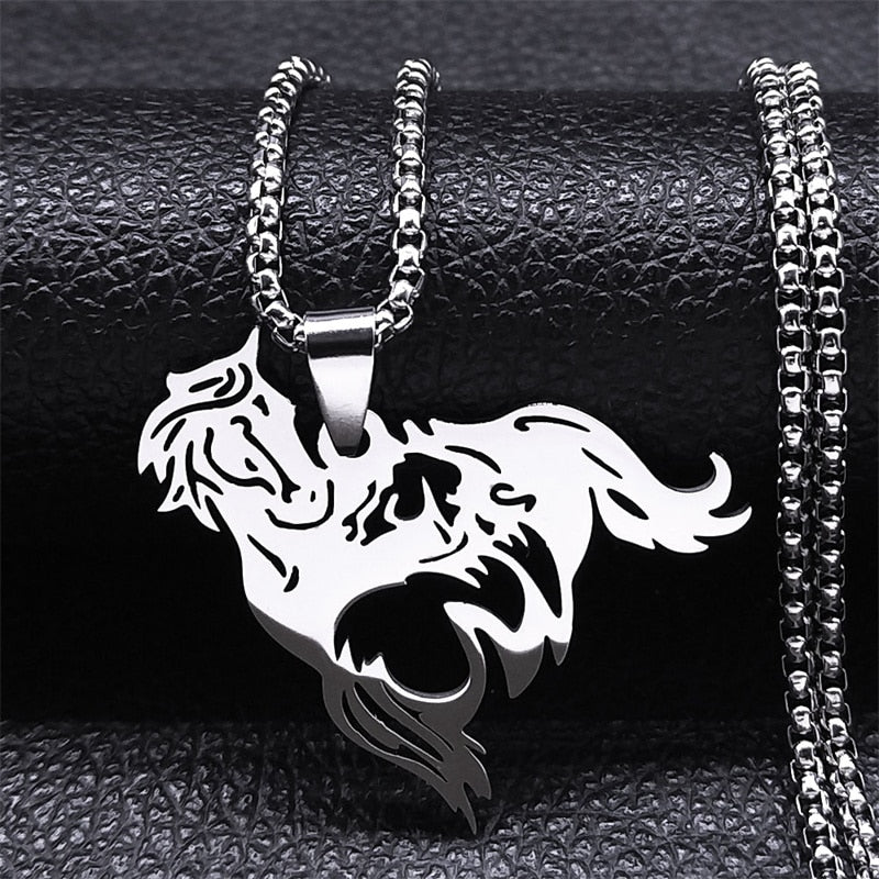 Stainless Steel Horse Head Unisex Pendant, Necklace, Ring, Key Chain