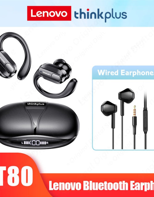 Load image into Gallery viewer, Lenovo XT80 Bluetooth 5.3 Earphones True Wireless Headphones with Mic Button Control Noise Reduction Earhooks Waterproof Headset
