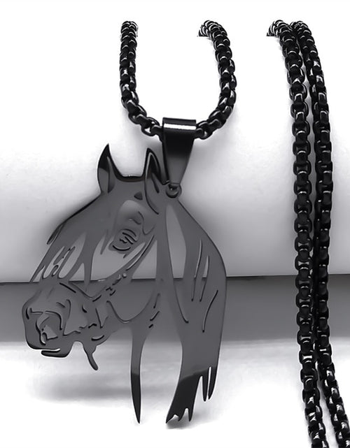 Load image into Gallery viewer, Stainless Steel Horse Head Unisex Pendant, Necklace, Ring, Key Chain
