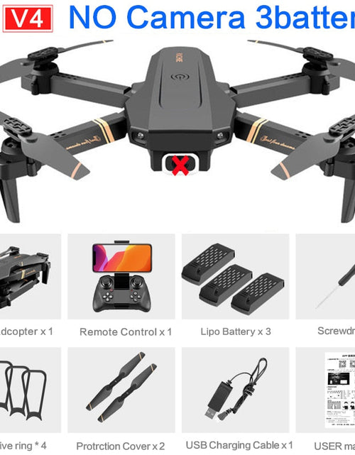 Load image into Gallery viewer, 4DRC V4 WIFI FPV Drone WiFi live video FPV 4K/1080P HD Wide Angle Camera Foldable Altitude Hold Durable RC Quadcopter
