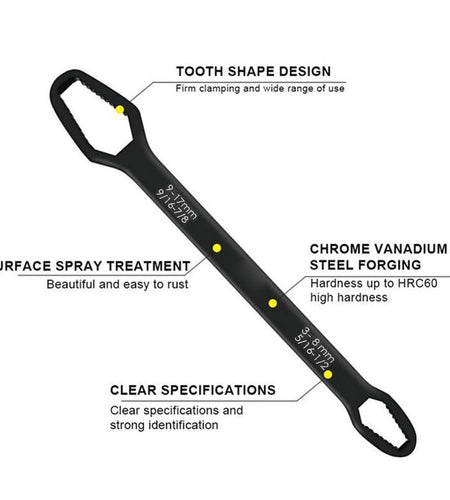 Torx Wrench Multi-Purpose Adjustable Self-Tightening Hand Tool