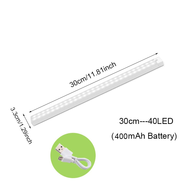 6/10 LED Induction Under Cabinet Light Motion Sensor Closet Night Lamp Battery Powered Magnetic Strip Light For Kitchen Wardrobe