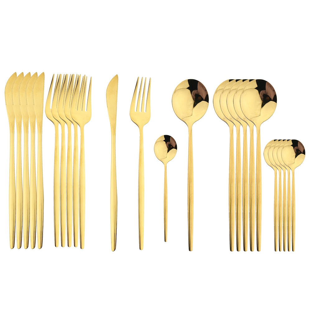 24pcs Stainless Steel Cutlery Set