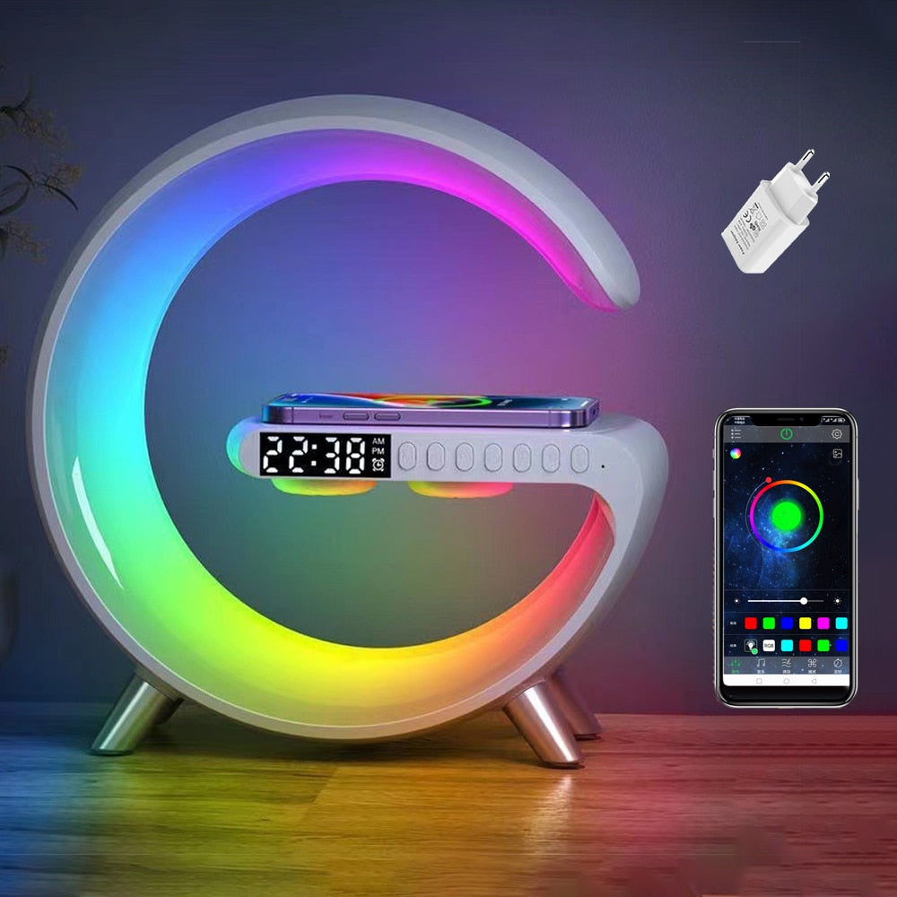 New Intelligent Bluetooth Speaker, Projection Lamp, Wireless, Rechargeable Bedside Night Light, Sunrise, Wake-Up Lamp, Polar Atmosphere Table Lamp