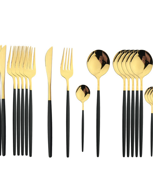 Load image into Gallery viewer, 24pcs Stainless Steel Cutlery Set
