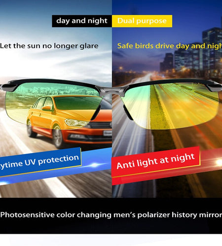 Color-Changing Polarized Sunglasses Men 'S Night Vision Sunglasses 3043 Outdoor Riding Day And Night Driving Sunglasses