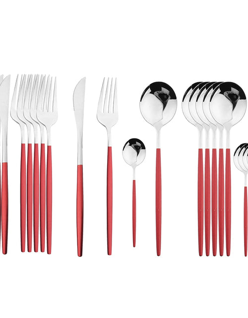 Load image into Gallery viewer, 24pcs Stainless Steel Cutlery Set
