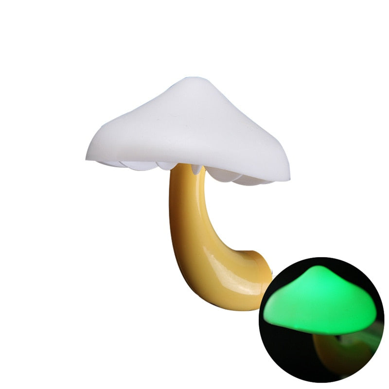 LED Night Light Mushroom Wall Socket Lamp