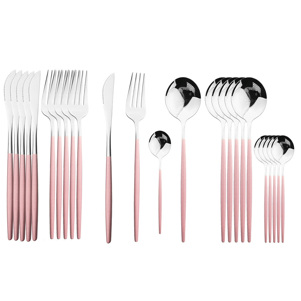 24pcs Stainless Steel Cutlery Set