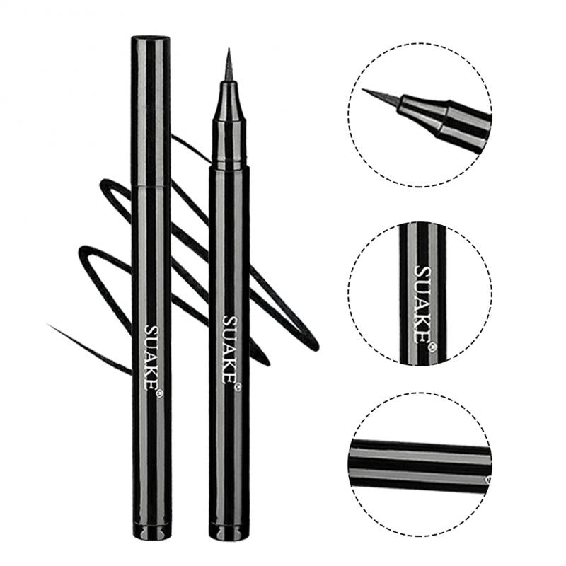 Quick-Drying Waterproof Liquid Eyeliner in Jet Black