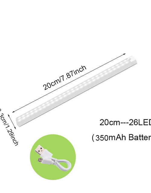 Load image into Gallery viewer, 6/10 LED Induction Under Cabinet Light Motion Sensor Closet Night Lamp Battery Powered Magnetic Strip Light For Kitchen Wardrobe
