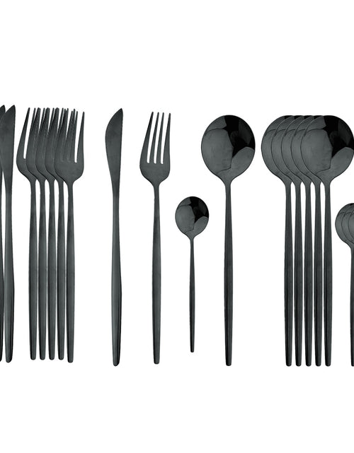 Load image into Gallery viewer, 24pcs Stainless Steel Cutlery Set
