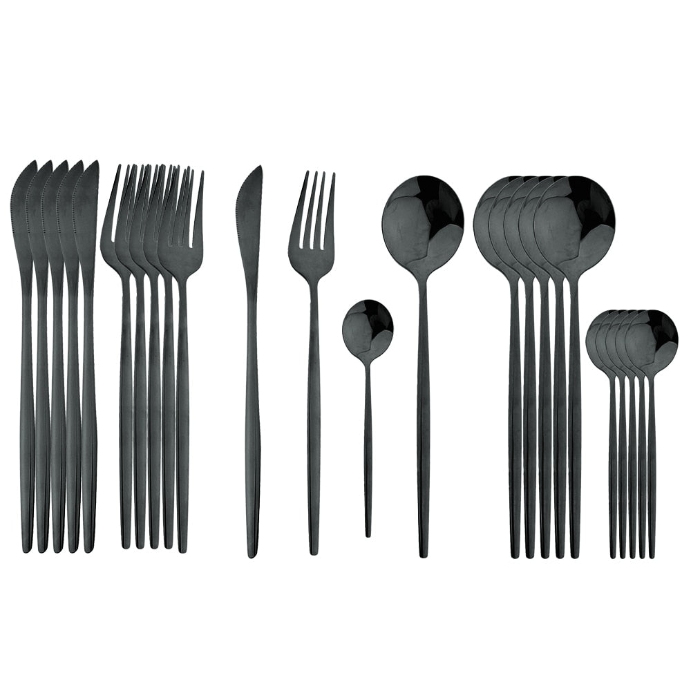 24pcs Stainless Steel Cutlery Set