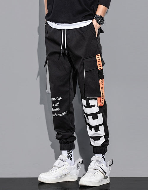 Load image into Gallery viewer, Classic Streetwear Casual Men Ribbons Harem Jogging Pants
