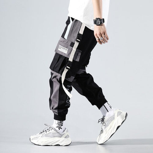 Load image into Gallery viewer, Classic Streetwear Casual Men Ribbons Harem Jogging Pants
