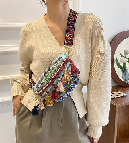 Folk Style Waist Bag