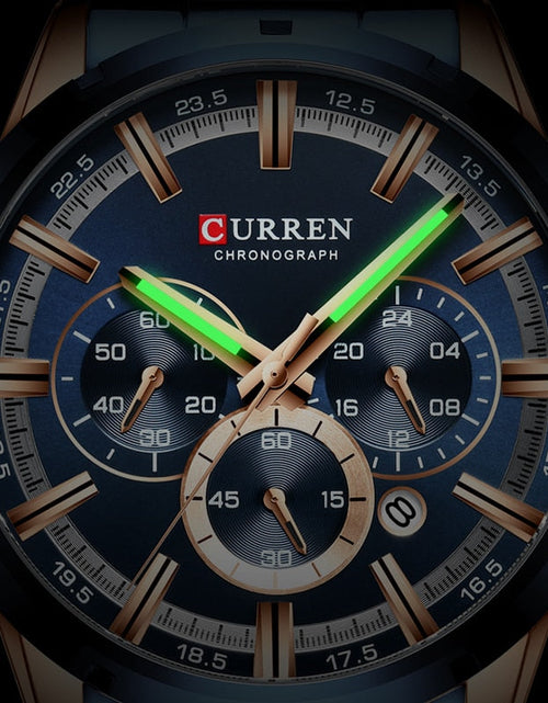 Load image into Gallery viewer, CURREN Men Watch Top Brand Luxury Sports Quartz Mens Watches Full Steel Waterproof Chronograph Wristwatch Men Relogio Masculino
